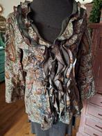 Difi blouse ribfluweel maat s m roesjes, Kleding | Dames, Ophalen of Verzenden, Zo goed als nieuw, Maat 42/44 (L), Overige kleuren