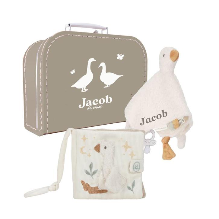 Kraamcadeau? Gevuld koffertje little goose, Kinderen en Baby's, Kraamcadeaus en Geboorteborden, Nieuw, Kraamcadeau, Ophalen of Verzenden