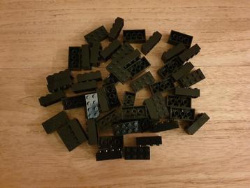 Partij N221=50x Nieuwe Lego stenen 2x4 zwart beschikbaar voor biedingen