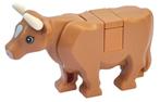 Lego Castle Dieren Koe / Cow met Hoorns Bruin / Medium Nouga, Ophalen of Verzenden, Nieuw, Losse stenen, Lego