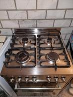 Gasfornuis 4 pits Solitaire met oven, 90cm hoog, Ophalen, Gebruikt, Hete lucht, 60 cm of meer