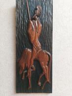 Handgemaakt houten kunstwerk wanddecoratie Don Quichote, Ophalen of Verzenden, Zo goed als nieuw