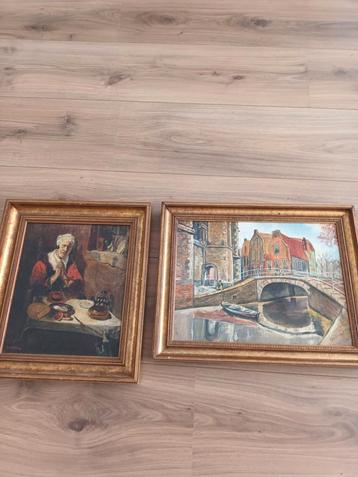 Schilderijen van Chr Kraster en C Barning  beschikbaar voor biedingen