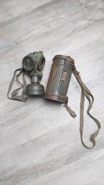 Duits Gasmasker set op naam, Verzamelen, Militaria | Tweede Wereldoorlog, Duitsland, Ophalen of Verzenden, Landmacht