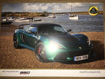 4x Lotus brochures/folders Exige 350 + 380 Sport + Hethel +  beschikbaar voor biedingen