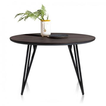Nieuwe ronde tafel 130 cm. eiken onyx kleur, model Vik Xooon