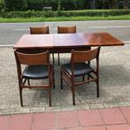 Set 4 stoelen tafel Pastoe Webe AWA Teeffelen vintage teak, Ophalen, Gebruikt, Nvt, Nvt