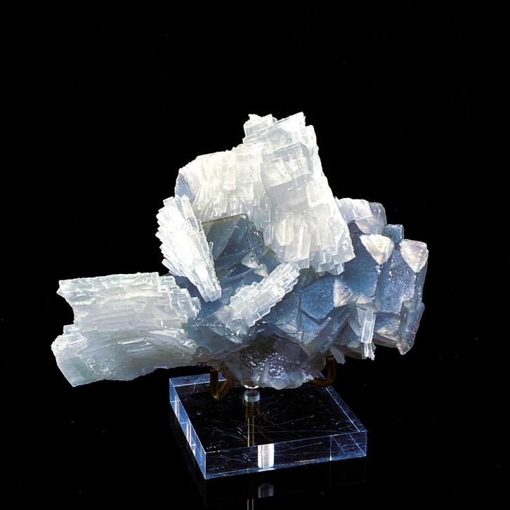 Fluoriet met Bariet, Verzamelen, Mineralen en Fossielen, Ophalen of Verzenden