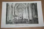 Antieke gravure - Interieur Grote Kerk te Zwolle - 1841 !!, Antiek en Kunst, Ophalen of Verzenden
