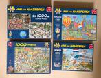5x 1000 stukjes Jan van Haasteren puzzels, Ophalen of Verzenden, 500 t/m 1500 stukjes, Zo goed als nieuw, Legpuzzel