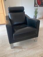Leolux Antonia fauteuil met hoofdsteun en los armkussen, Ophalen, Zo goed als nieuw, Leer
