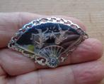 zilveren SIAM niello broche [491], 4 tot 7 cm, Verzenden, Zo goed als nieuw, Zilver