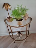 Zgan bronze sidetable voor hal of kamer halfrond, Huis en Inrichting, Tafels | Sidetables, Ophalen, Overige materialen, 50 tot 100 cm