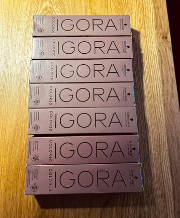 7x Schwarzkopf Igora Color10 ( 8-0 lichtblond, natuurlijk) beschikbaar voor biedingen