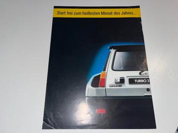 Folder Renault Turbo 1984 beschikbaar voor biedingen