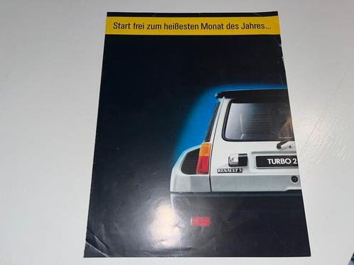 Folder Renault Turbo 1984, Boeken, Auto's | Folders en Tijdschriften, Gelezen, Renault, Ophalen of Verzenden