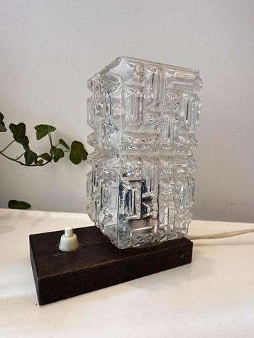 Mid Century tafellampje IJsglas beschikbaar voor biedingen