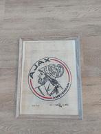 Papyrus schilderij Ajax logo, Minder dan 50 cm, Ophalen of Verzenden, Zo goed als nieuw, Schilderij
