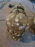 Antieke Venetiaans glazen bollusters plafondlamp, Huis en Inrichting, Lampen | Plafondlampen, Ophalen, X, Glas, X