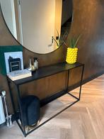 Sidetable  120cm mangohout zwart, Huis en Inrichting, Tafels | Sidetables, Ophalen, 100 tot 150 cm, Zo goed als nieuw, Metaal