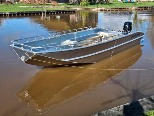 Aluminium V bodem,  visboot ,funboot., Watersport en Boten, Vis- en Consoleboten, Nieuw, 10 tot 30 pk, 6 meter of meer, Benzine