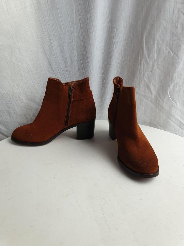 Gave bruine leren enkellaarzen mt 37 merk Post Xchange, Kleding | Dames, Schoenen, Zo goed als nieuw, Lage of Enkellaarzen, Bruin