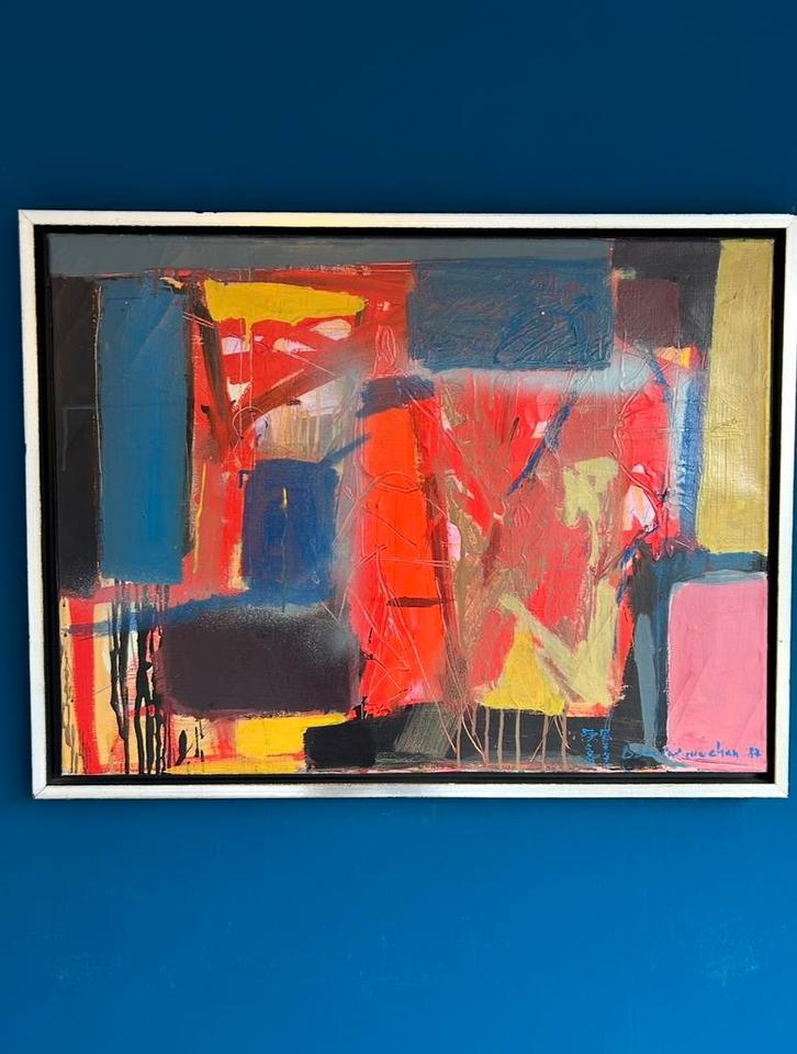 Dominique Chan - uniek vroeg werk uit 1987, Antiek en Kunst, Kunst | Schilderijen | Modern, Ophalen