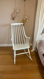 Vintage Lena Larsson Pastoe schommelstoel, Huis en Inrichting, Stoelen, Ophalen, Zo goed als nieuw, Wit, Eén