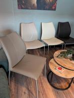 Leren eetkamerstoelen, Huis en Inrichting, Stoelen, Ophalen, Zo goed als nieuw, Stof