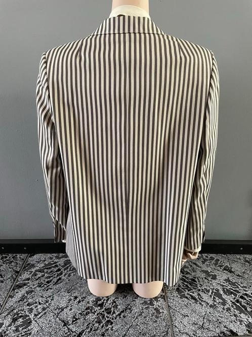 ZGAN Chique colbert, bruin/beige gestreept, mt 38/40, Kleding | Dames, Jasjes, Kostuums en Pakken, Zo goed als nieuw, Jasje, Maat 38/40 (M)