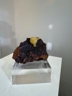 Adamiet op Limoniet - Ojuela Mijn, Mexico, Ophalen of Verzenden, Mineraal