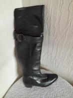 Leren Laarzen, zwart maat 38 kan onder en boven de knie, Kleding | Dames, Schoenen, Hoge laarzen, Zwart, Ophalen of Verzenden