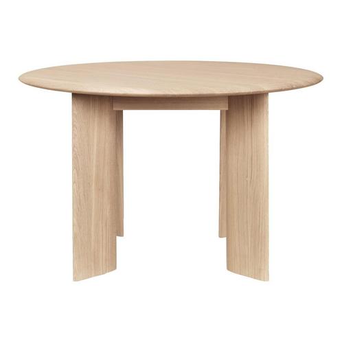 ferm LIVING Bevel Eettafel Ø 117 cm Wit Eikenhout‼️NIEUW‼️, Huis en Inrichting, Tafels | Eettafels, Nieuw, 100 tot 150 cm, 100 tot 150 cm