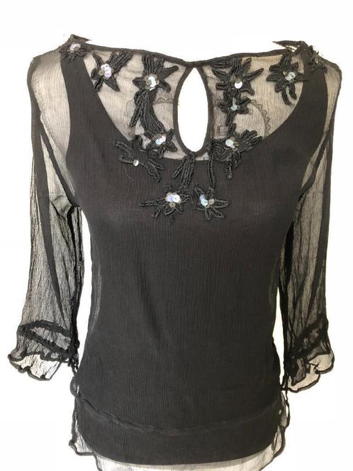 dames top - Filippa k, Kleding | Dames, Tops, Zo goed als nieuw, Maat 36 (S), Zwart, Lange mouw, Verzenden