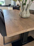 Complete eethoek: Eiken eettafel + 3 stoelen + zitbank, Huis en Inrichting, Tafels | Eettafels, Ophalen, 200 cm of meer, 50 tot 100 cm