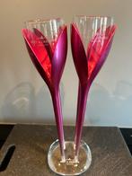 Moet en Chandon champagne glazen roze tulp, Ophalen of Verzenden, Zo goed als nieuw, Frankrijk, Champagne