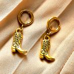 COWBOY BOOTS oorbellen, Verzenden, Nieuw, Knopjes of Stekers, Goud