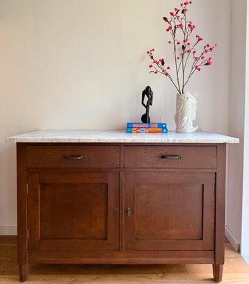 Vintage commode marmer blad   beschikbaar voor biedingen