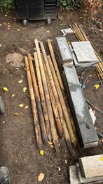 8 tuinpalen diverse lengtes paal palen hout, Tuin en Terras, Palen, Balken en Planken, Ophalen, Gebruikt, Palen