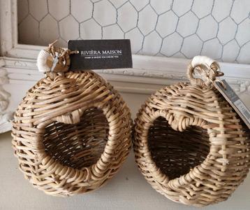 Riviera Maison rustic rattan kerstballen set. beschikbaar voor biedingen