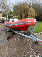RIB rubberboot met 60 Pk mercury 2takt, Watersport en Boten, Ophalen, Overige materialen, Gebruikt, 50 pk of meer