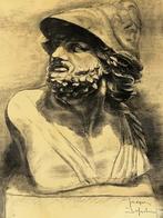 Houtskool groot portret Perikles van Athene Grieks staatsman, Antiek en Kunst, Ophalen of Verzenden