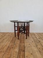 Marrokaanse nomaden tafel met messing blad, Antiek en Kunst, Antiek | Meubels | Tafels, Ophalen of Verzenden
