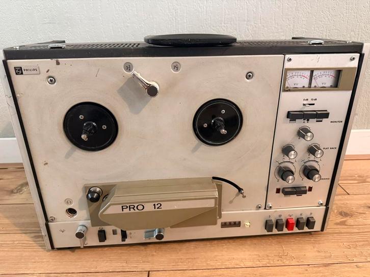Philips PRO 12 Professionele Spoelenbandrecorder, Audio, Tv en Foto, Bandrecorders, Bandrecorder, Met stofkap, Ophalen of Verzenden