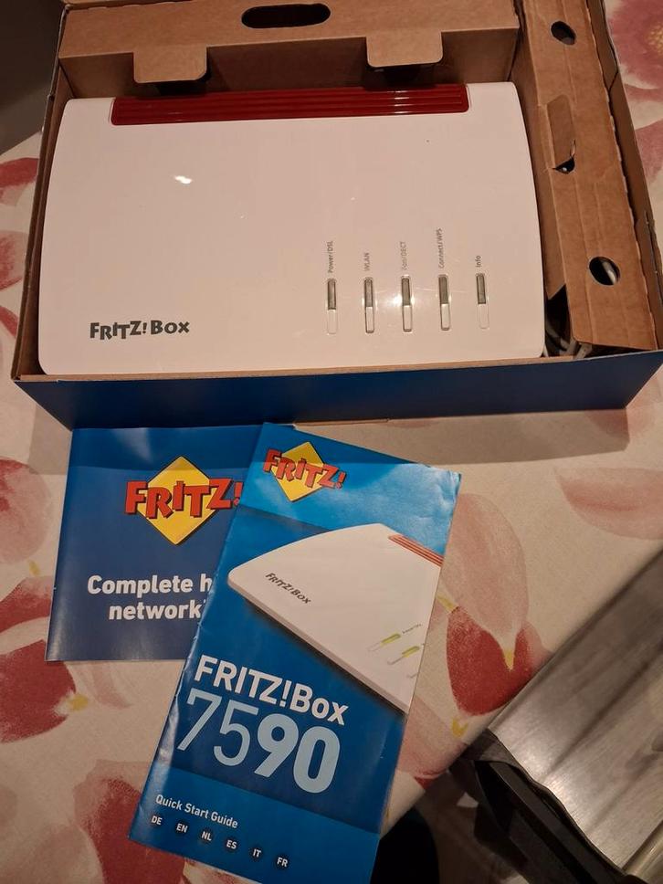Fritzbox 7590 Router met Modem - Topstaat!, Computers en Software, Routers en Modems, Zo goed als nieuw, Router met modem, Ophalen of Verzenden