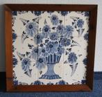 Mooi Delfts blauw tegeltableau boeket bloemen, Antiek en Kunst, Antiek | Wandborden en Tegels, Ophalen