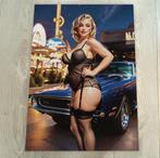 Retro Sexy Pin Up 50s Auto Las Vegas Poster, Verzamelen, Posters, Ophalen of Verzenden, Nieuw, A1 t/m A3, Film en Tv