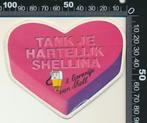 Sticker: Shell - Tank je hartelijk Shellina, Ophalen of Verzenden, Zo goed als nieuw, Auto of Motor
