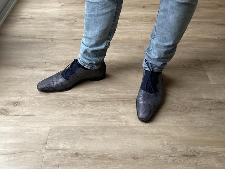 Paolo Bellini Veterschoenen Maat 43, Kleding | Heren, Schoenen, Gedragen, Veterschoenen, Blauw, Ophalen of Verzenden