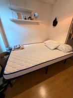 Eenpersoonsbed met matras, Ophalen, Eenpersoons, Wit, 140 cm
